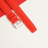 Red Swift Folded Edge Leather Watch Strap
