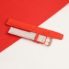 Red Swift Folded Edge Leather Watch Strap