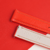 Red Swift Folded Edge Leather Watch Strap