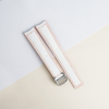 Curved End White Sailcloth Rubber Lining Pearl White Epsom Single Folding Watch Strap