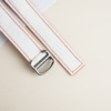 White Sailcloth Rubber Lining Pearl White Epsom Single Folding Watch Strap