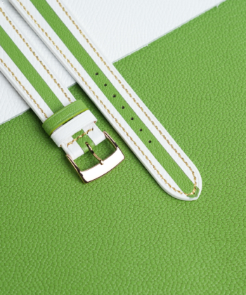 Duocolor Neon Green Alran Sully Leather Watch Strap