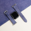 Blueberry Saffiano Leather Apple Watch Band
