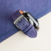 Blueberry Saffiano Leather Apple Watch Band