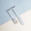 Light Blue Saffiano Leather Apple Watch Band