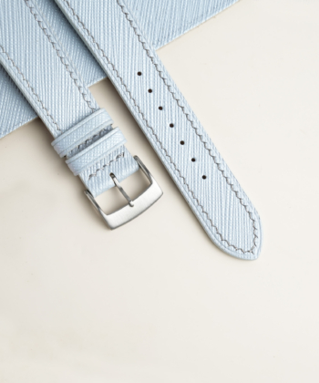 Light Blue Saffiano Leather Watch Strap
