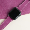 Plum Purple Saffiano Leather Apple Watch Band