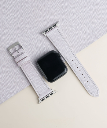 Light Purple Saffiano Leather Apple Watch Band