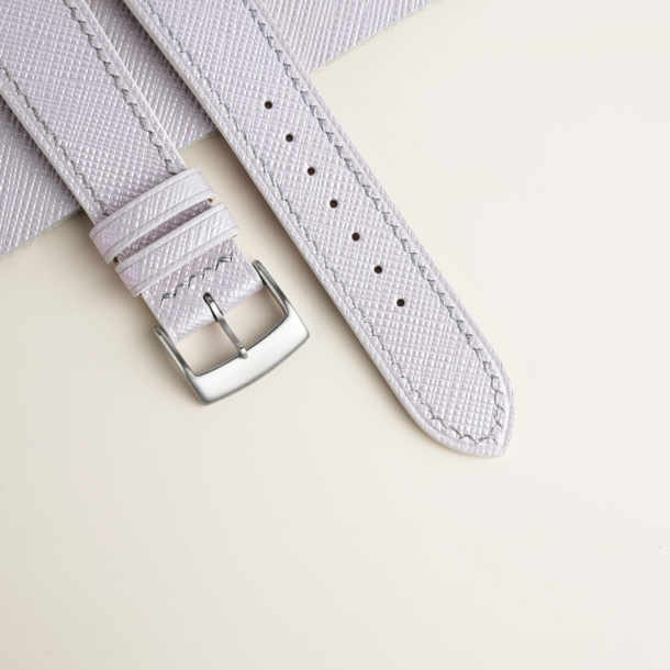 Light Purple Saffiano Leather Watch Strap