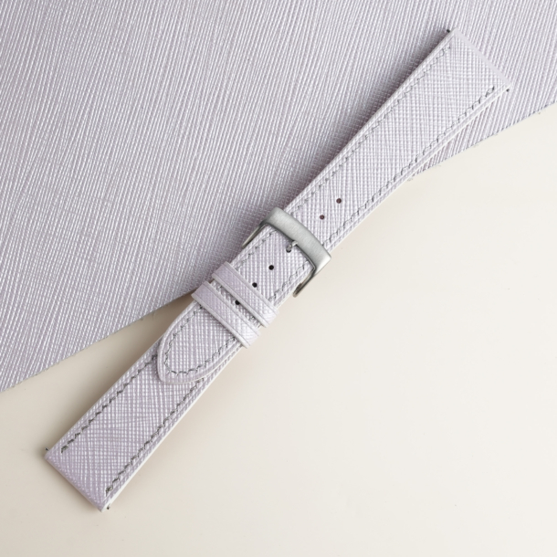 Light Purple Saffiano Leather Watch Strap