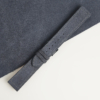 Box Stitches Dark Grey Nubuck Leather Fixed Bars Watch Strap