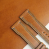 Pilot Double Stitch Whiskey Shell Cordovan Leather Watch Strap