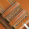 Pilot Double Stitch Whiskey Shell Cordovan Leather Watch Strap