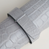 NATO Light Grey Alligator Lining Navy Swift Leather Watch Strap 10 NATO Light Grey Alligator Lining Navy Swift Leather Watch Strap