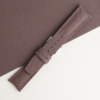 Curved End Dark Brown Sailcloth Rubber Lining Dark Beige Rubber Watch Strap