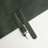 Rally Olive Waxed Lining Dark Brown Epsom Leather Watch Strap