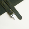 Rally Olive Waxed Lining Dark Brown Epsom Leather Watch Strap
