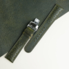 Rally Olive Waxed Lining Dark Brown Epsom Leather Watch Strap