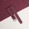 Rally Curved End Burgundy Sailcloth Rubber Watch Strap