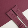 Rally Curved End Burgundy Sailcloth Rubber Watch Strap