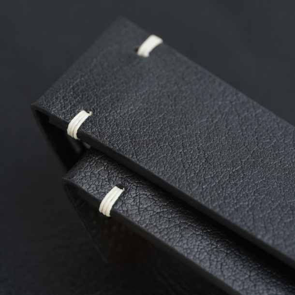 Black Vachetta Lining Black Epsom Leather Fixed Bars Watch Strap