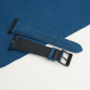Full Padded Dark Aqua Blue Alcantara Apple Watch Band 9 Full Padded Dark Aqua Blue Alcantara Apple Watch Band