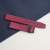 Navy Togo Lining Red Alran Sully Leather Watch Strap