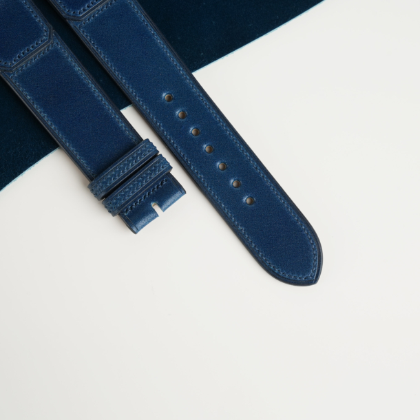 Dark Blue Shell Cordovan CF Rev Leather Watch Strap 3 Dark Blue Shell Cordovan CF Rev Leather Watch Strap