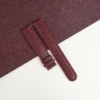 Red Alran Fat Nat Leather Lining Brick Rubber Watch Strap