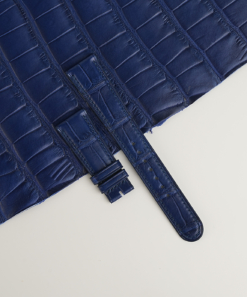 Dark Blue Alligator Lining Light Water Alligator Leather Watch Strap
