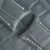 Curved End Stone Grey Alligator Lining Mid Night Blue Alligator Leather Watch Strap
