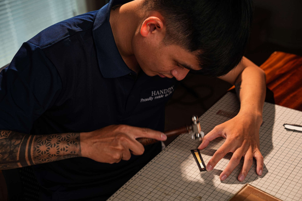 hand stitching over machines