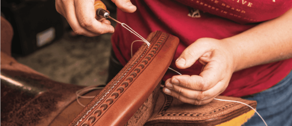 saddle stitch technique