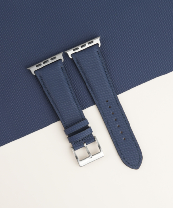 Navy Sailcloth Rubber Apple Watch Ultra Band