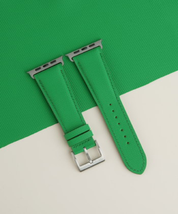 Neon Green Sailcloth Rubber Apple Watch Ultra Band