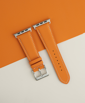 Orange Sailcloth Rubber Apple Watch Ultra Band