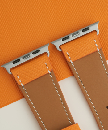 Orange Sailcloth Rubber Apple Watch Ultra Band