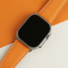 Orange Sailcloth Rubber Apple Watch Ultra Band