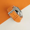 Orange Sailcloth Rubber Apple Watch Ultra Band