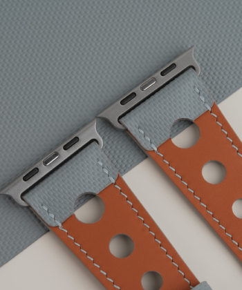 Rally Light Grey Sailcloth Rubber Apple Watch Ultra Band