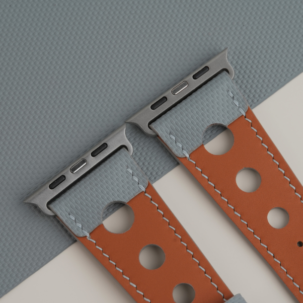 Rally Light Grey Sailcloth Rubber Apple Watch Ultra Band