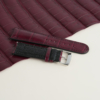 Curved End Burgundy Alligator Lining Black Swift Leather Watch Strap