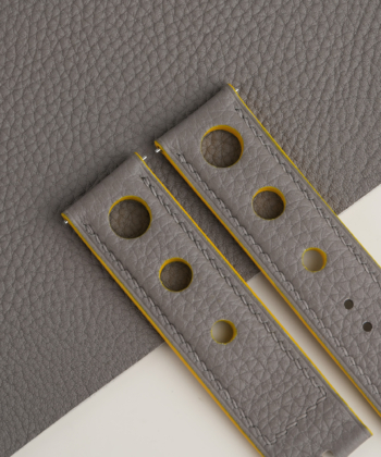 Rally Grey Togo Lining Light Grey Epsom Leather Watch Strap