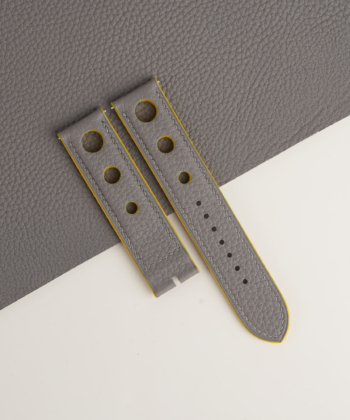 Rally Grey Togo Lining Light Grey Epsom Leather Watch Strap