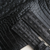Black Double Hornback Alligator Lining Black Rubber Watch Strap