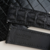 Black Double Hornback Alligator Lining Black Rubber Watch Strap