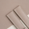 Cream Saffiano Leather Lining Black Rubber Watch Strap