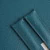 Curved End Aqua Blue Alran Sully Lining Navy Alran Sully Leather Watch Strap