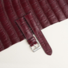 Burgundy Alligator Lining Dark Brown Alran Sully Leather Watch Strap