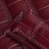 Burgundy Alligator Lining Dark Brown Alran Sully Leather Watch Strap